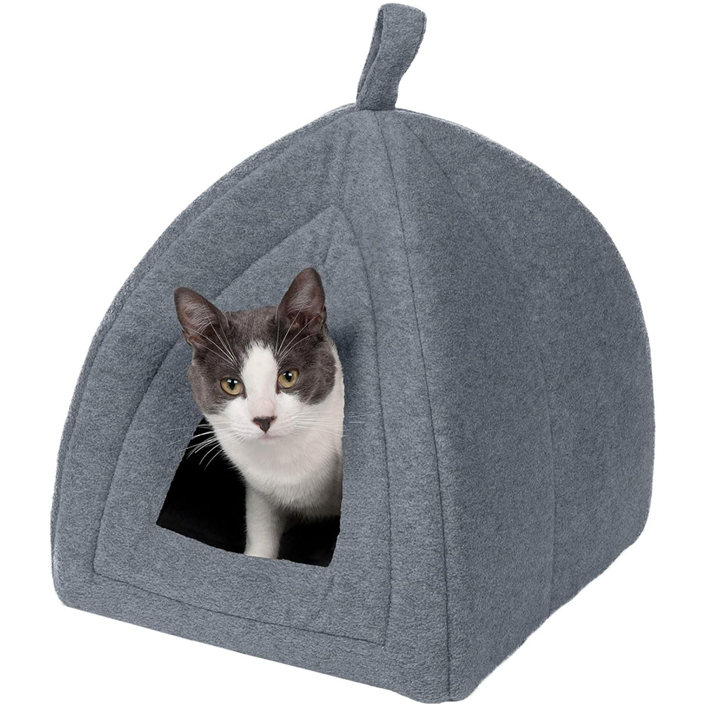 FurHaven Calming Fleece Covered Cat Bed