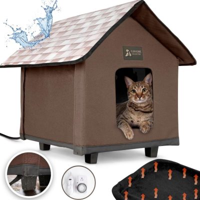 FurHome Heated Cat House & Pad