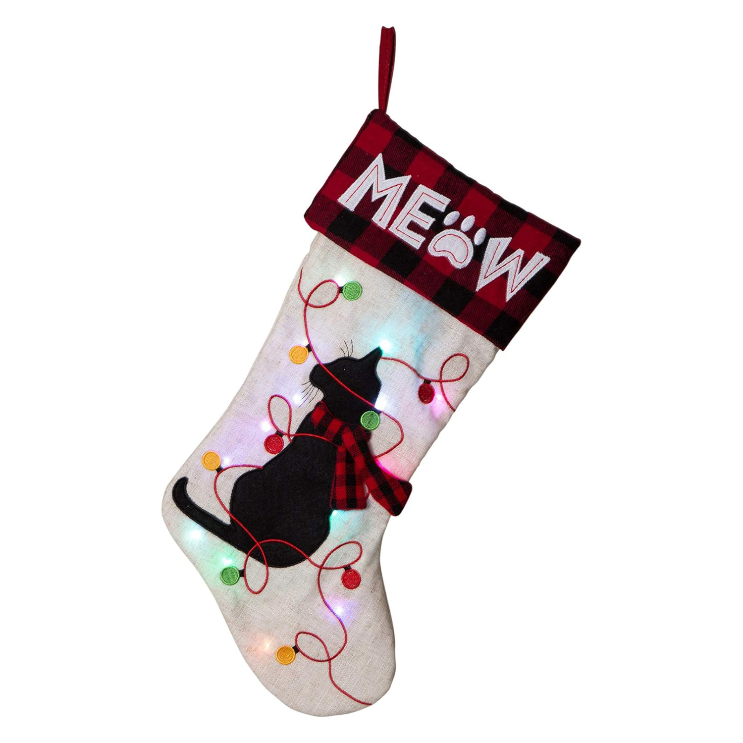 Glitzhome 21 L Cat Christmas Stockings