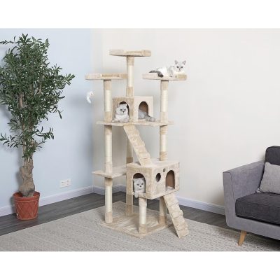 Go Pet Club 72-in Faux Fur Cat Tree & Condo