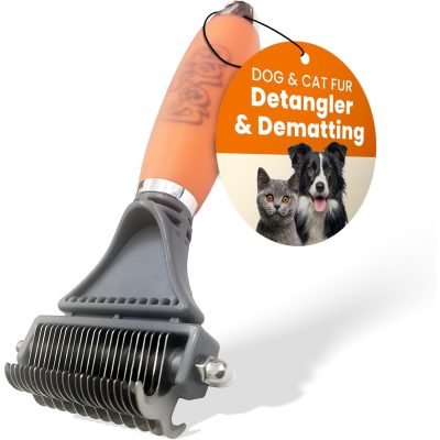 GoPets Dematting Comb With 2 Sided Professional Grooming Rake