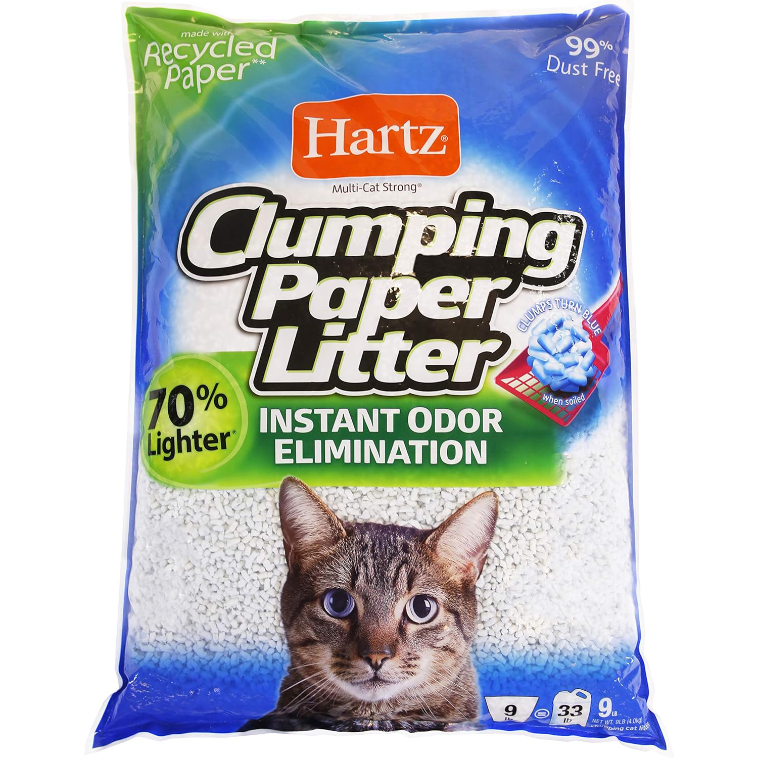HARTZ Multi-Cat Lightweight Recycled Clumping Paper Cat Litter