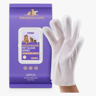HICC PET Deodorizing Cat & Dog Glove Wipes