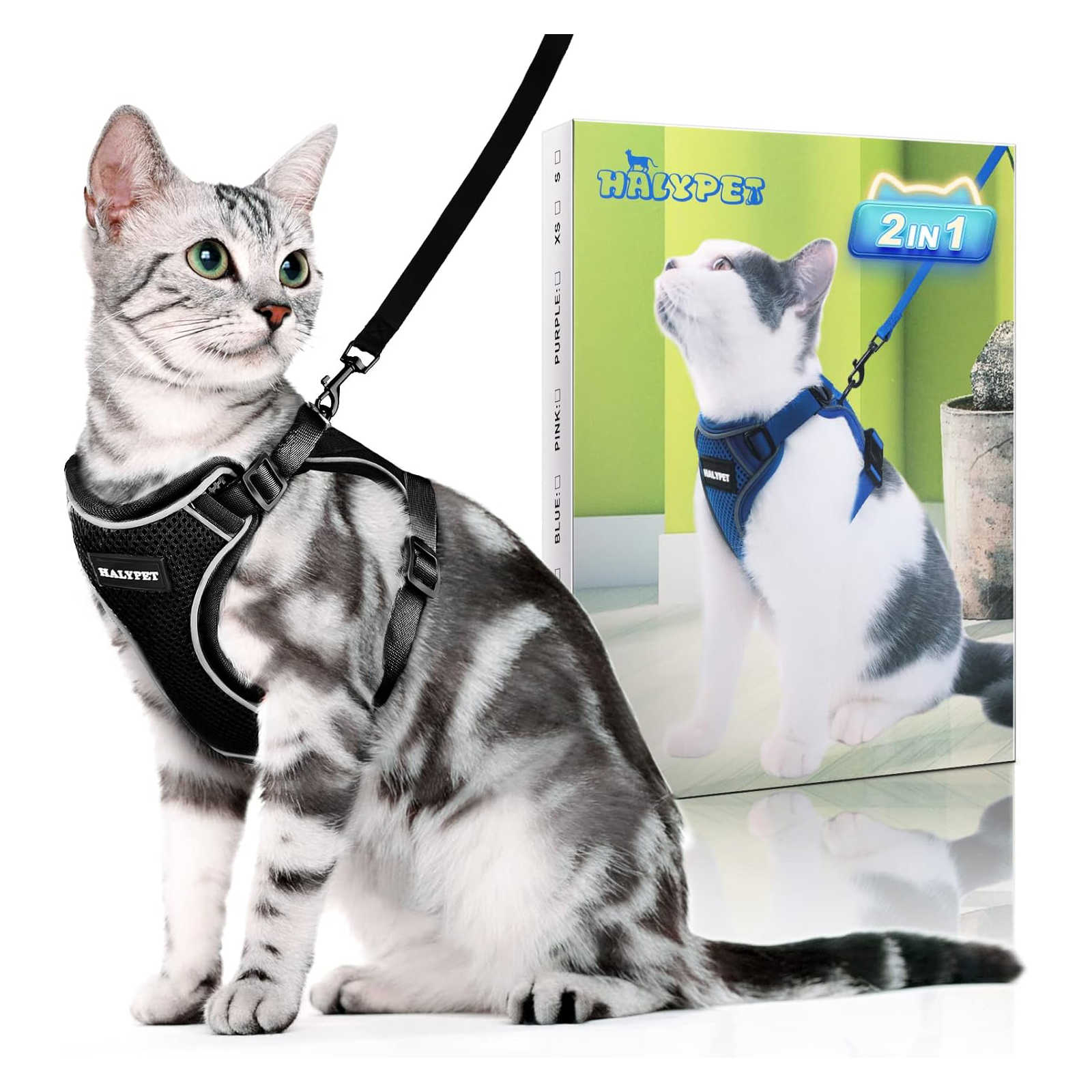 Halypet [MAX Safety] Cat Harness and Leash Set