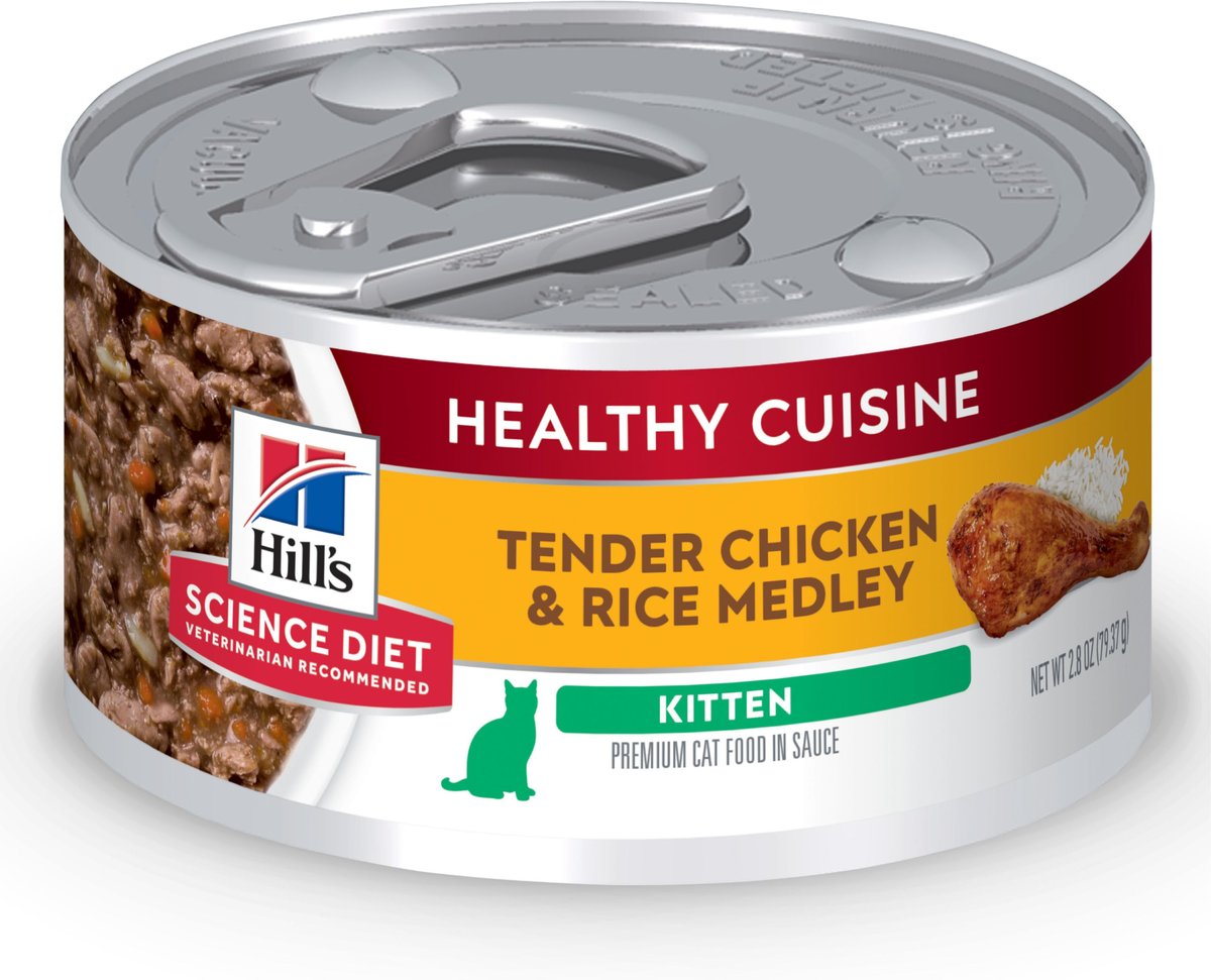 Hill's Science Diet Kitten Healthy Cuisine Tender Chicken & Rice Medley Canned Cat Food