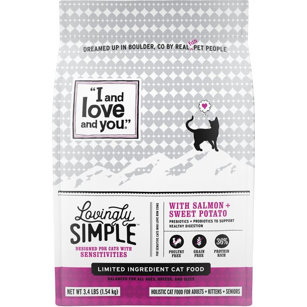 I and Love and You Lovingly Simple Limited Ingredient Diet Salmon and Sweet Potato Dry Cat Food