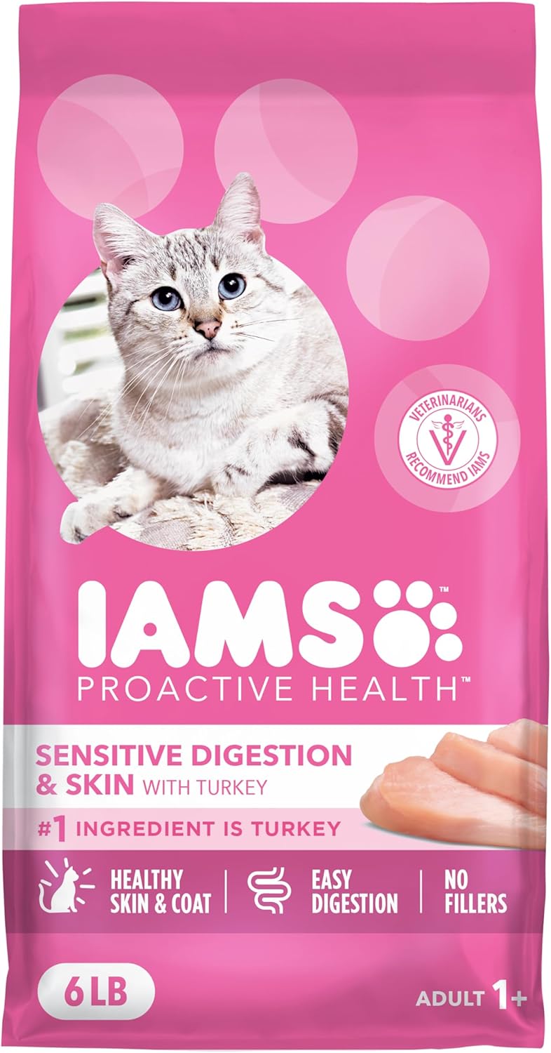 IAMS Proactive Health Adult Sensitive Digestion & Skin Dry Cat Food