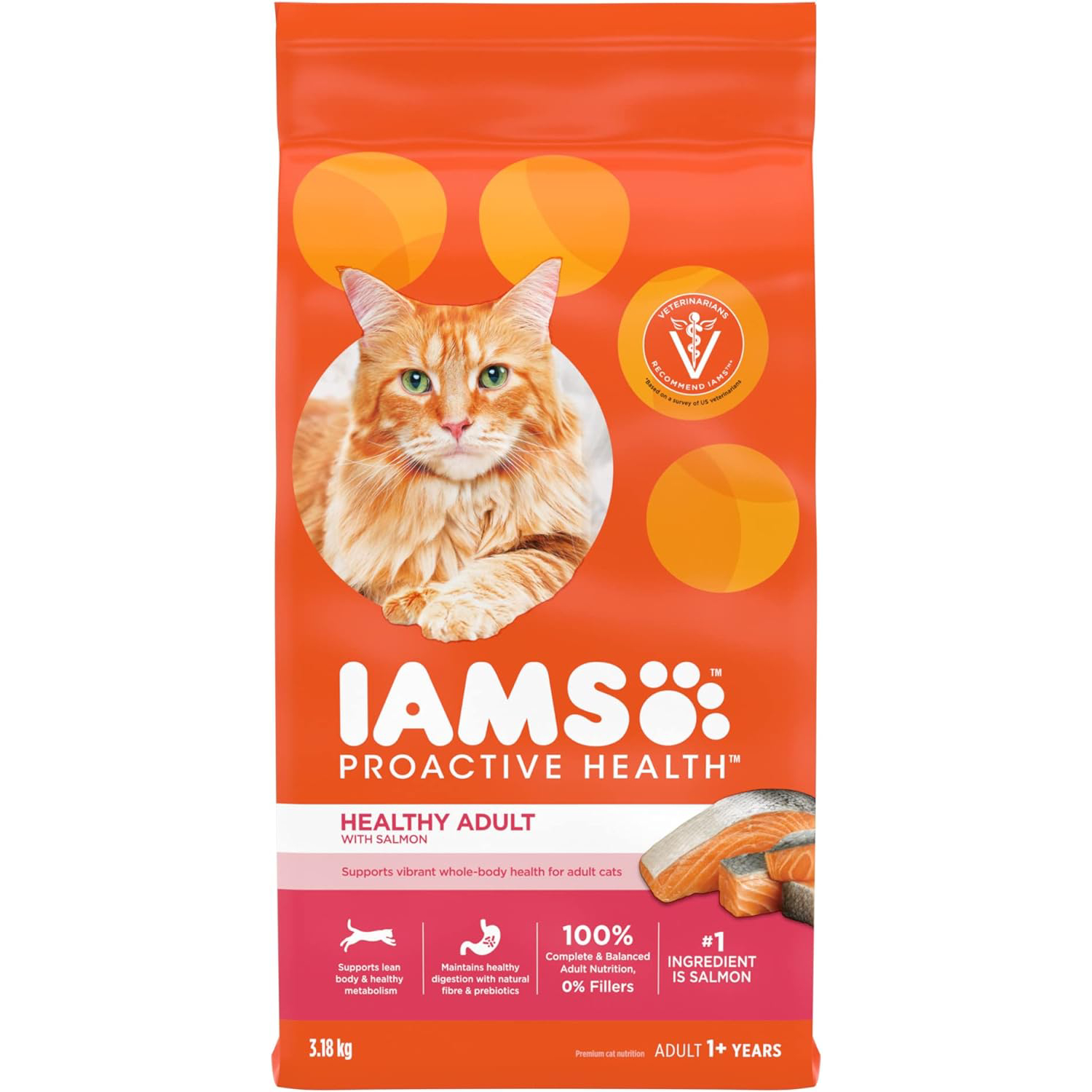 IAMS Proactive Health Healthy Adult Dry Cat Food with Salmon