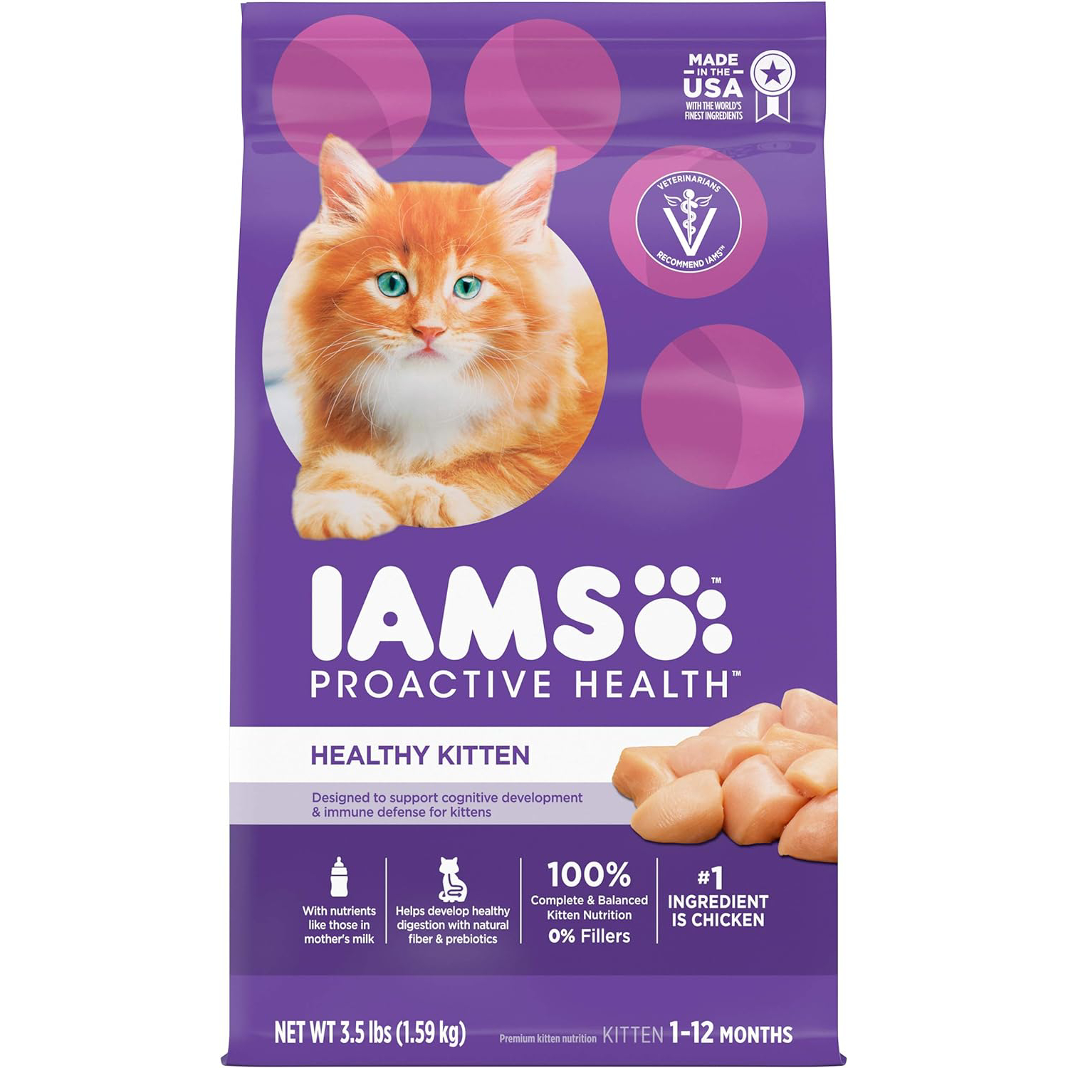 IAMS Proactive Health Healthy Kitten Dry Cat Food with Chicken