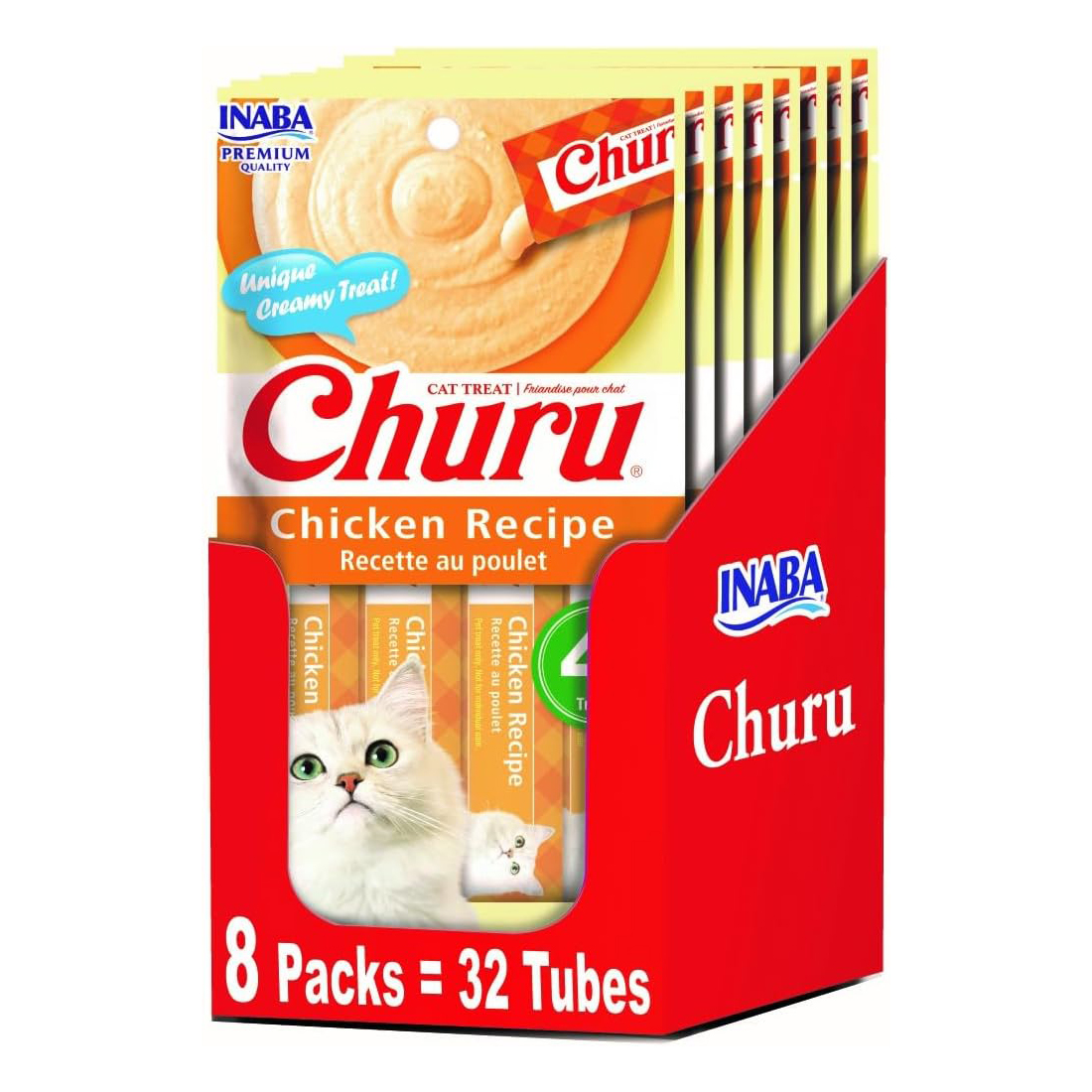 INABA Churu Lickable Purée Natural Cat Treats