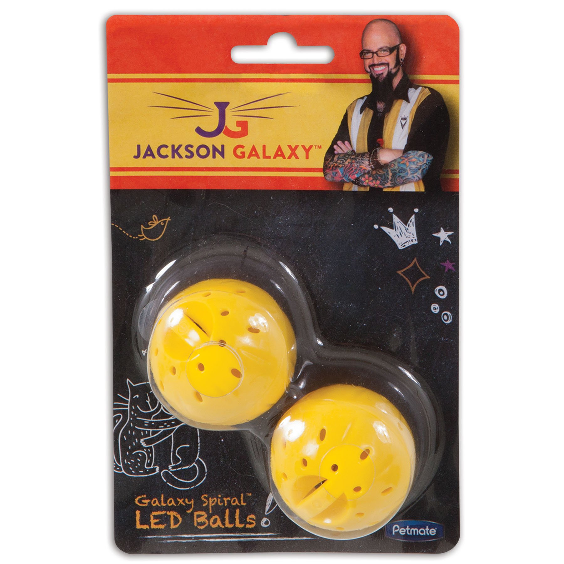 Jackson Galaxy Spiral Galaxy LED Balls Cat Toy