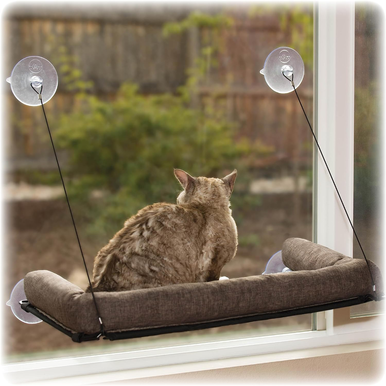 K&H Pet Products Deluxe EZ Mount Kitty Sill Window Sill Cat Bed