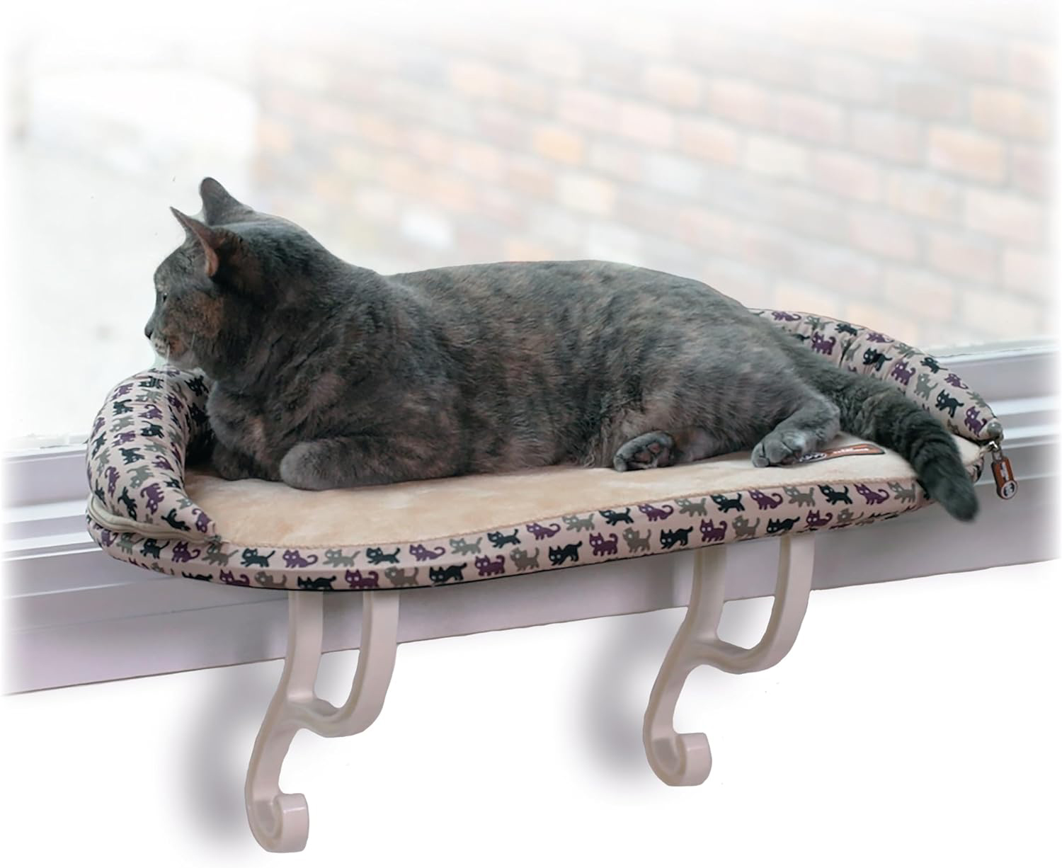 K&H Pet Products Deluxe Kitty Sill w: Bolster Cat Window Bed