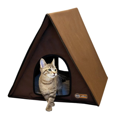 K&H Pet Products Outdoor Heated Multi-Kitty A-Frame House