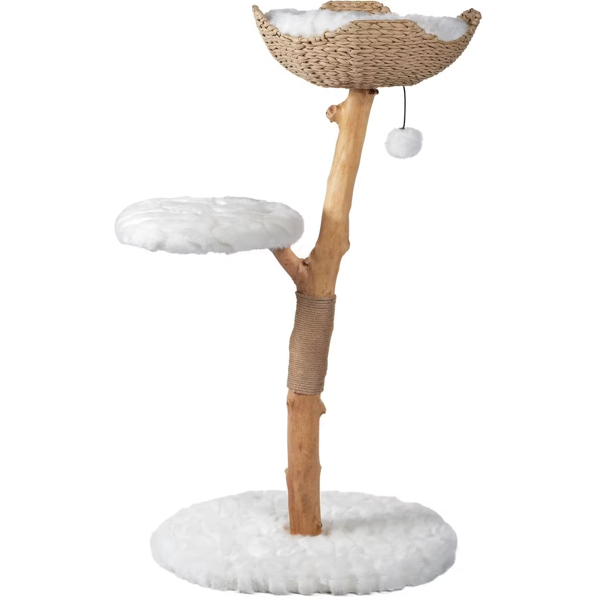 Mau Lifestyle Uni 41 in Faux Fur Basket Bed Cat Tree New