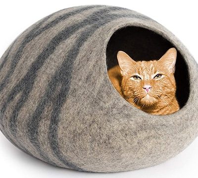 Meowfia Premium Felt Cat Cave Bed