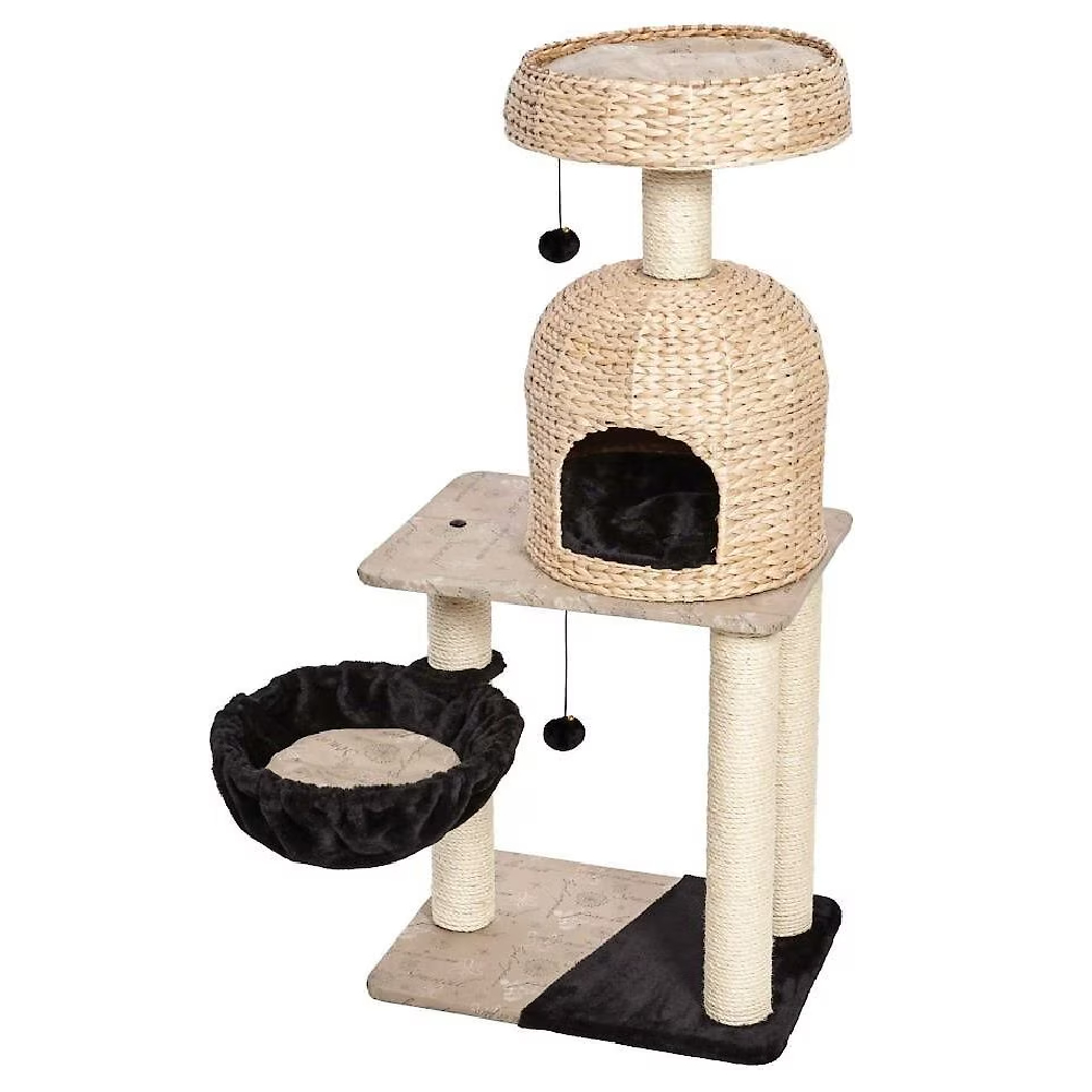 MidWest Feline Nuvo Reid 51.75-in Modern Wicker Cat Tree & Condo New