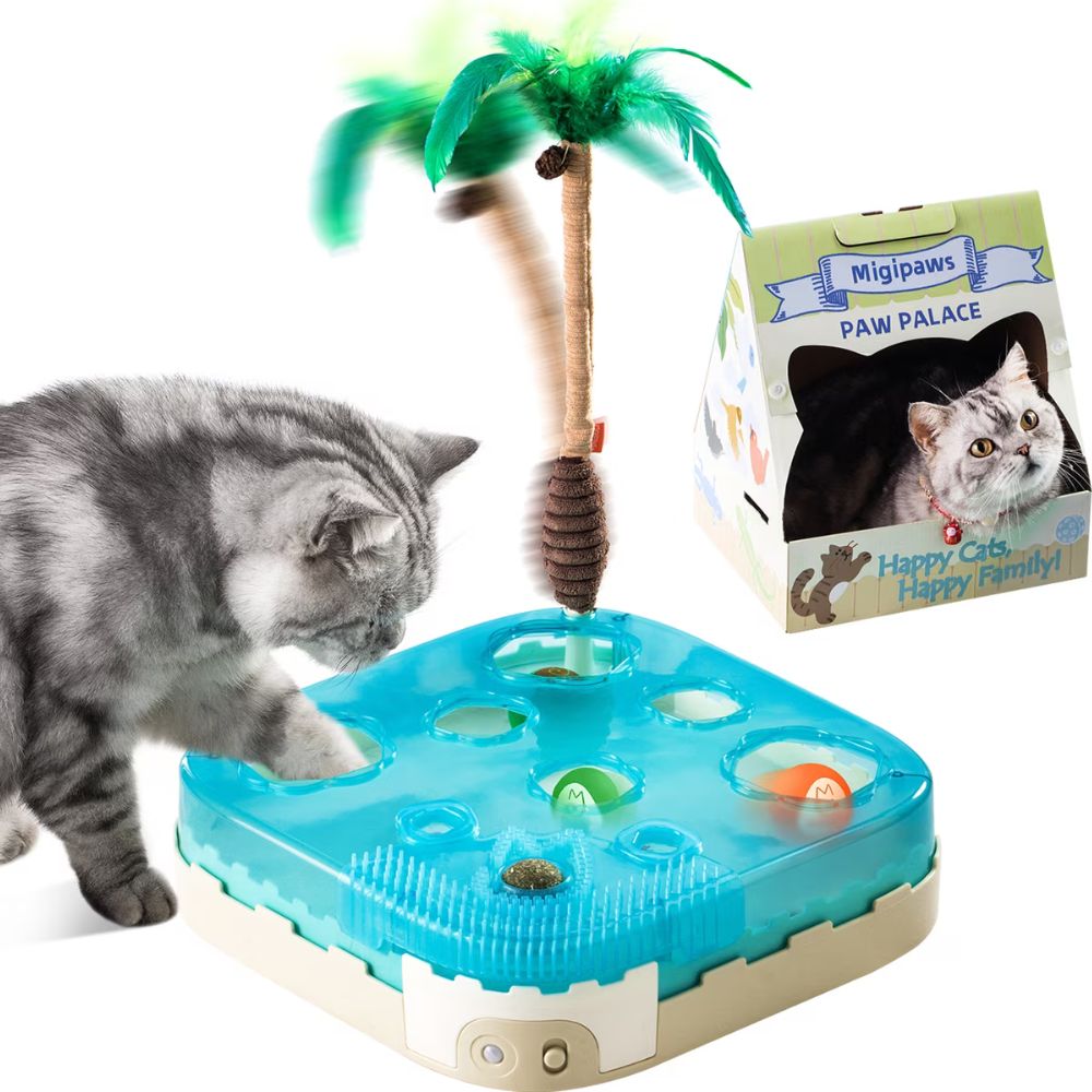 Migipaws Paw Palace Motion Cat Toy with Catnip