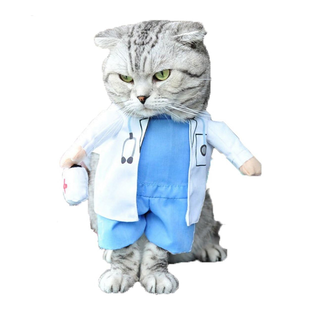 Mikayoo Pet Dog Cat Halloween Costume Doctor Nurse Costume