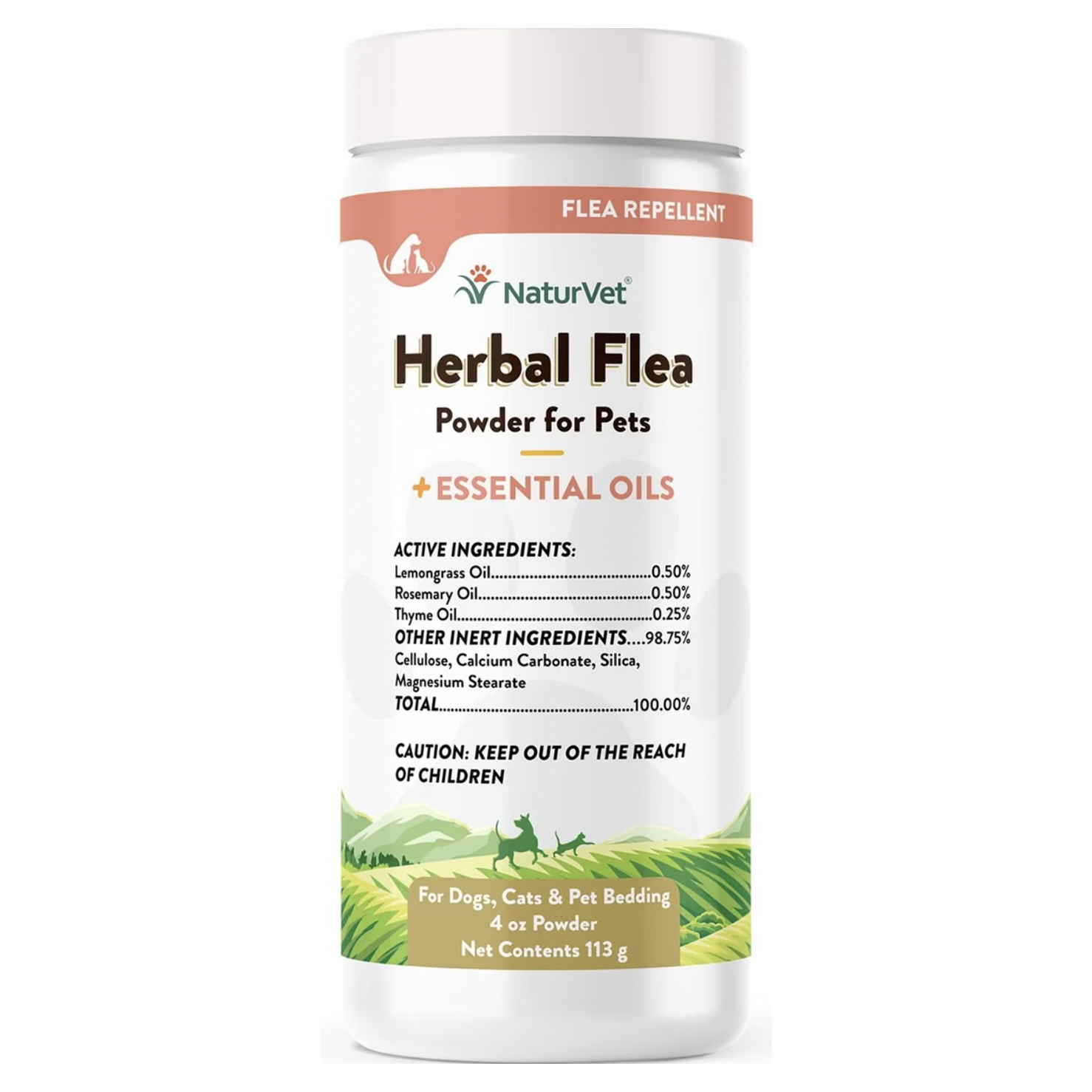 NaturVet Herbal Flea Cat & Dog Powder