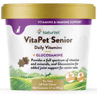 NaturVet VitaPet Senior Glucosamine Cat Soft Chews