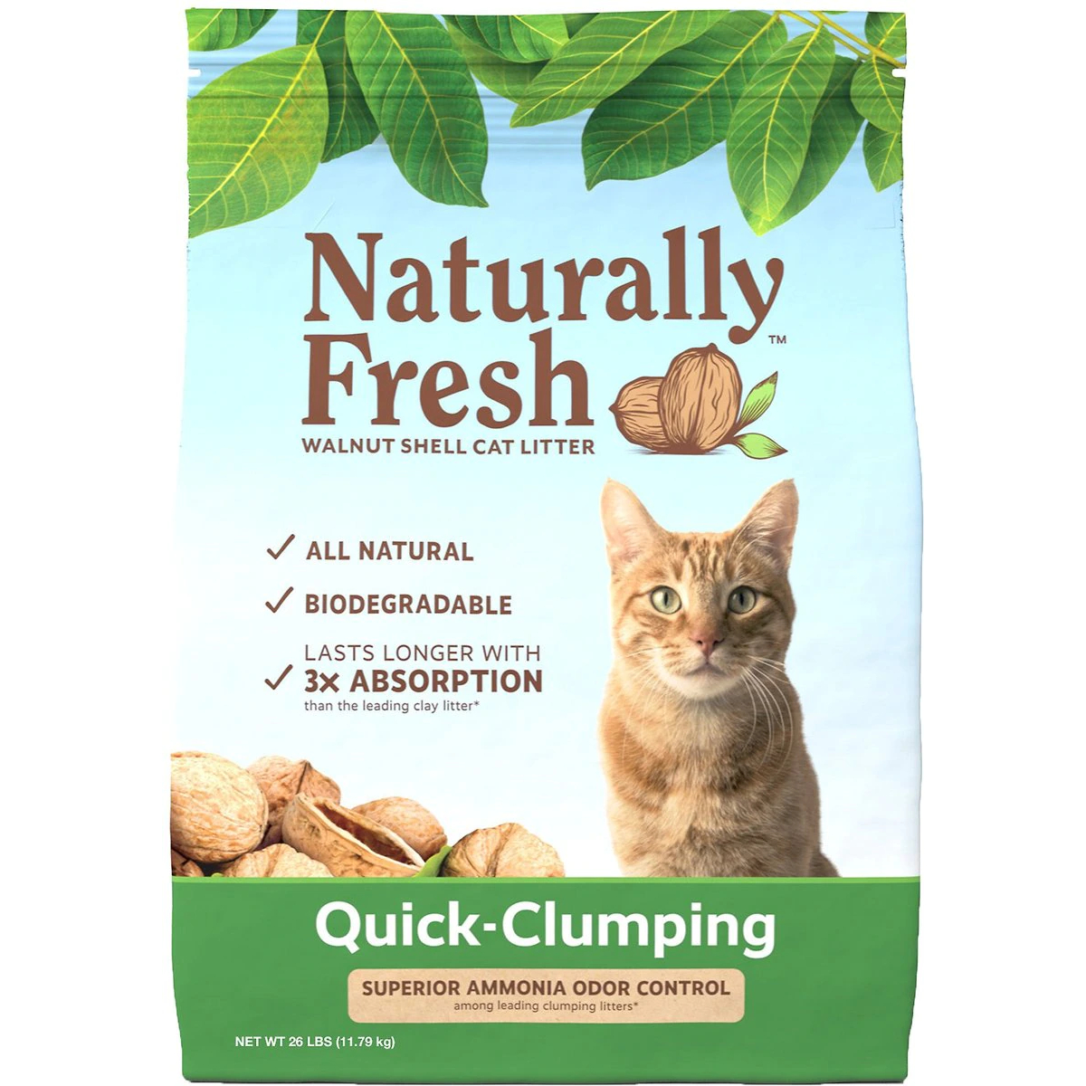 Naturally Fresh Unscented Clumping Walnut Cat Litter New