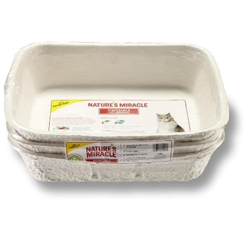 Nature_s Miracle Disposable Litter Box, Regular, (Pack of 3) new 1000