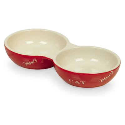 Nobby Ceramic Cat Double Bowl