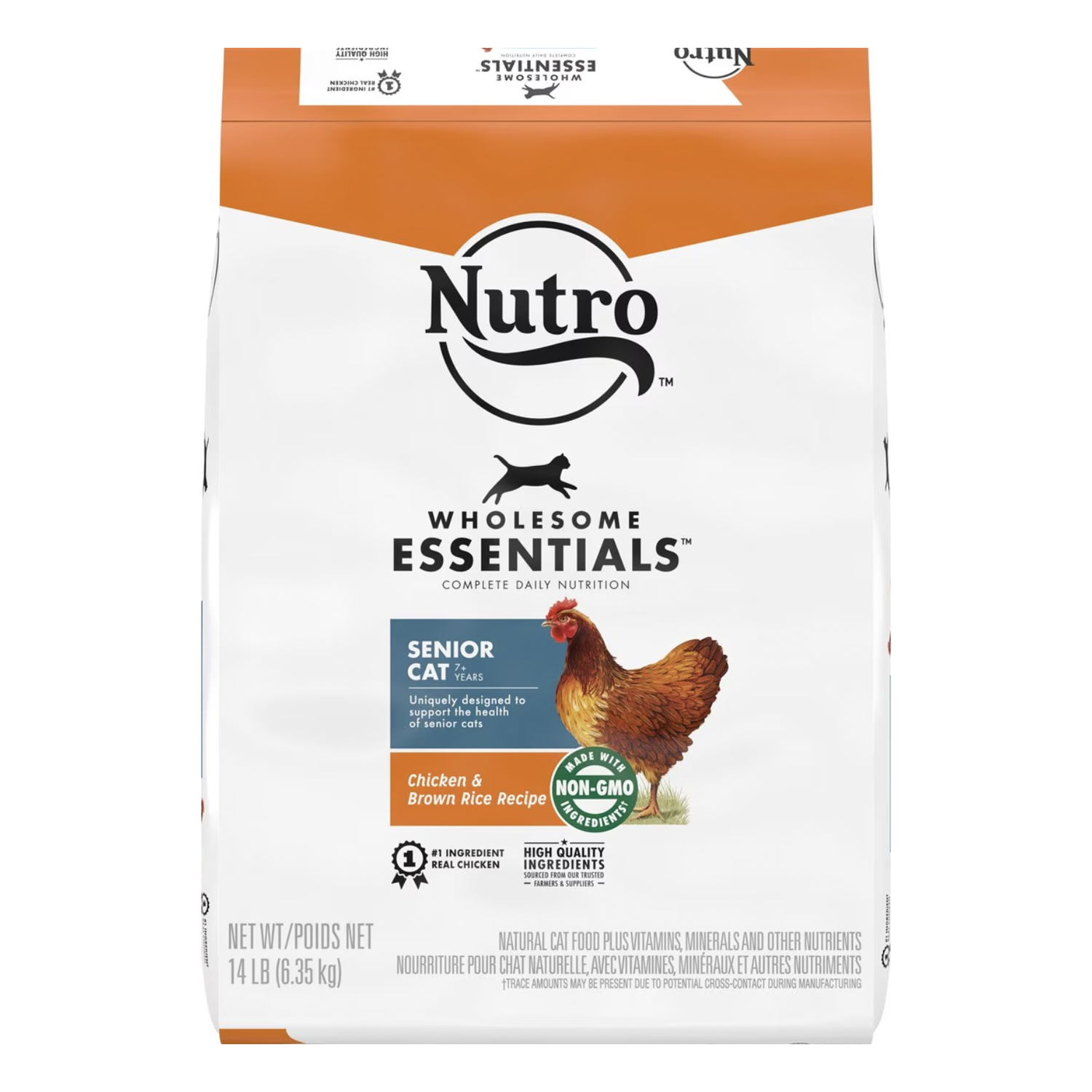 Nutro Wholesome Essentials Chicken & Brown Rice Recipe Senior Dry Cat Food