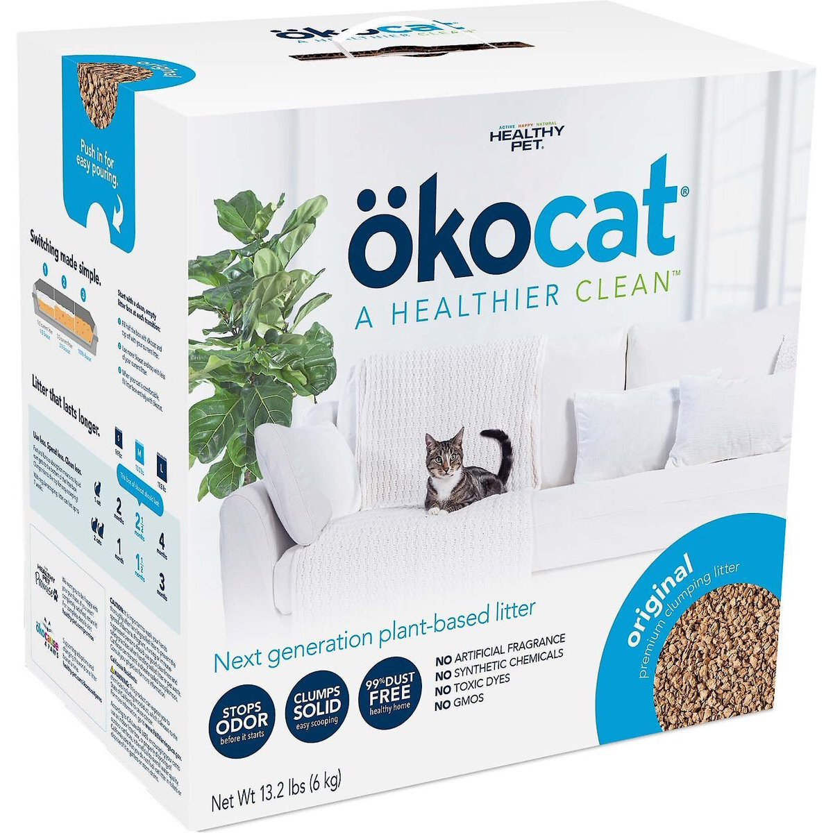 Okocat Original Premium Wood Clumping Cat Litter New