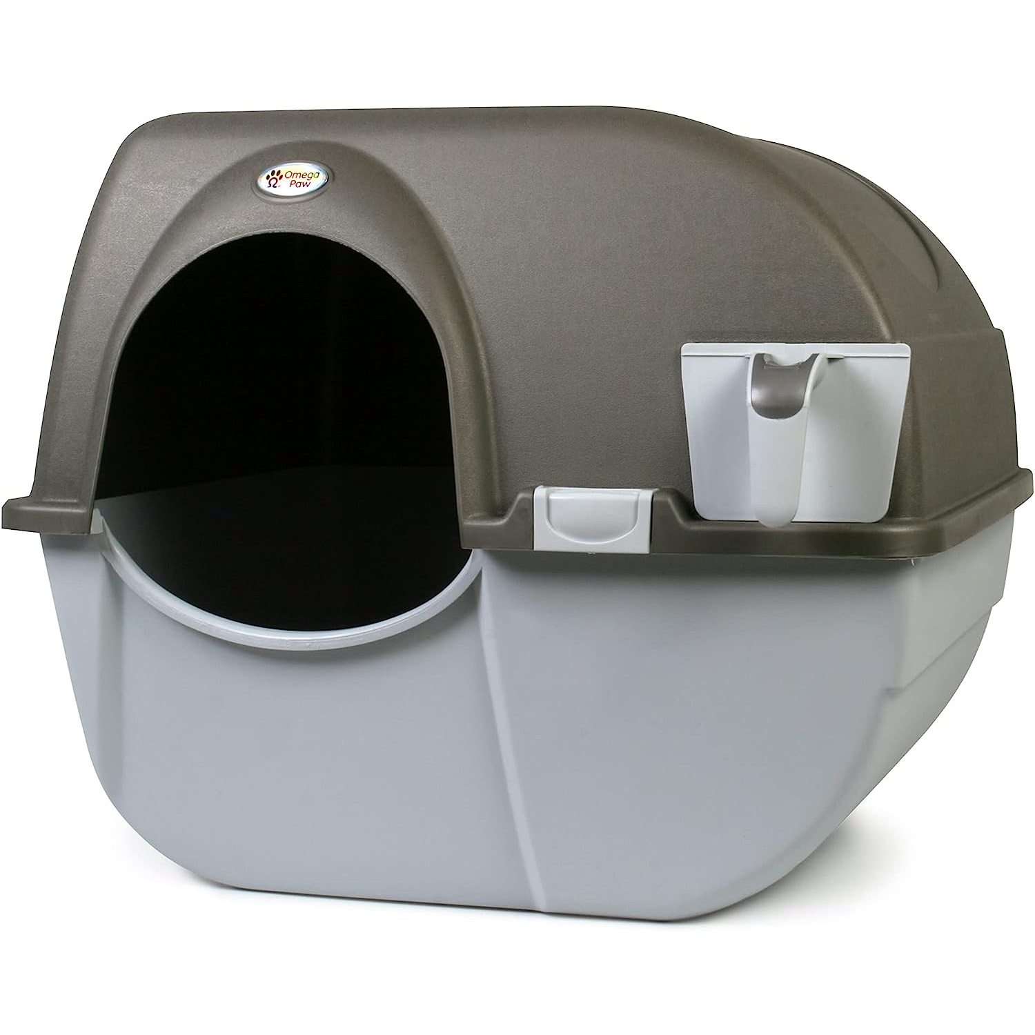 Omega Paw NRA15 Self Cleaning Litter Box Regular Size,Grey new