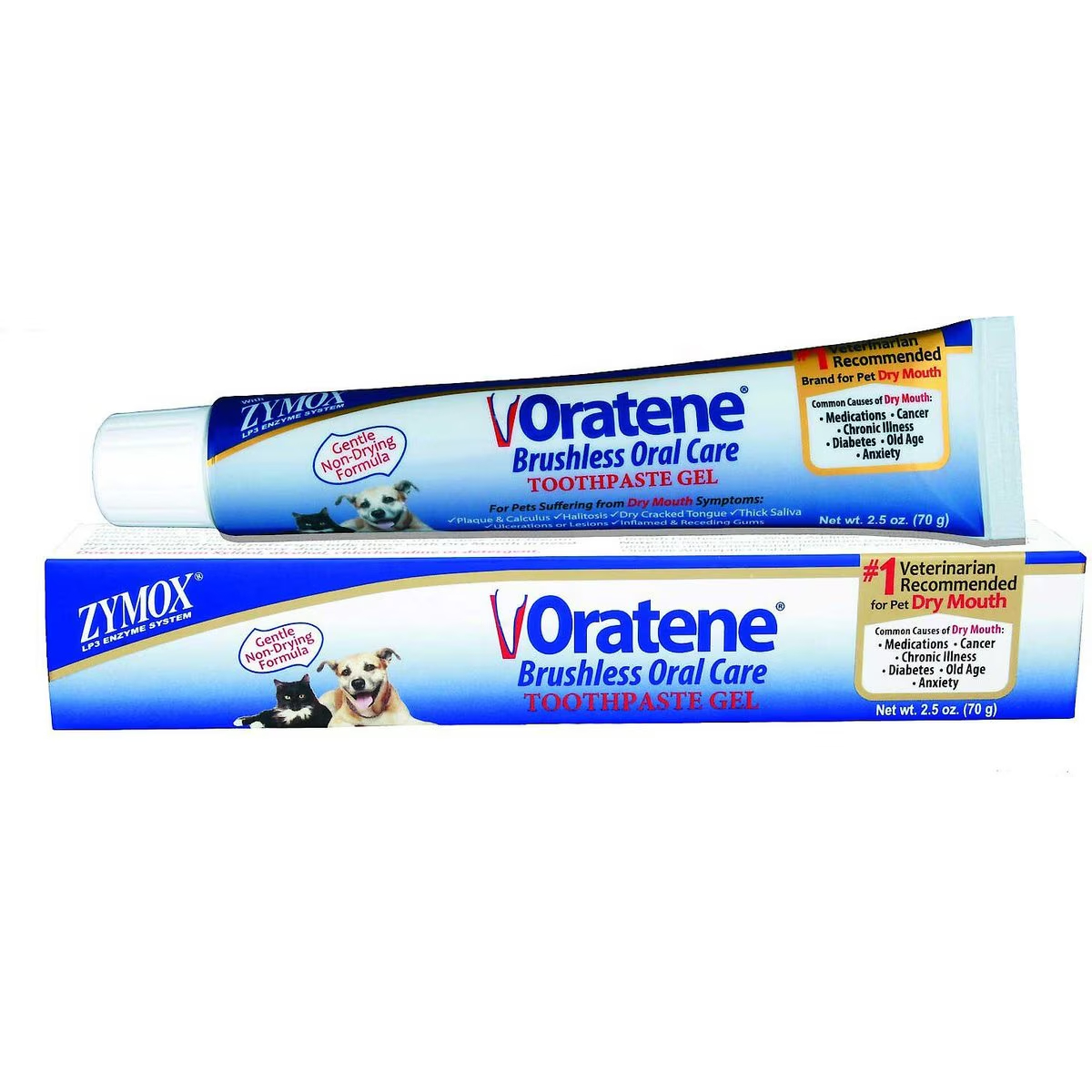 Oratene Brushless Oral Care Dog & Cat Dental Gel, 2.5-oz tube New