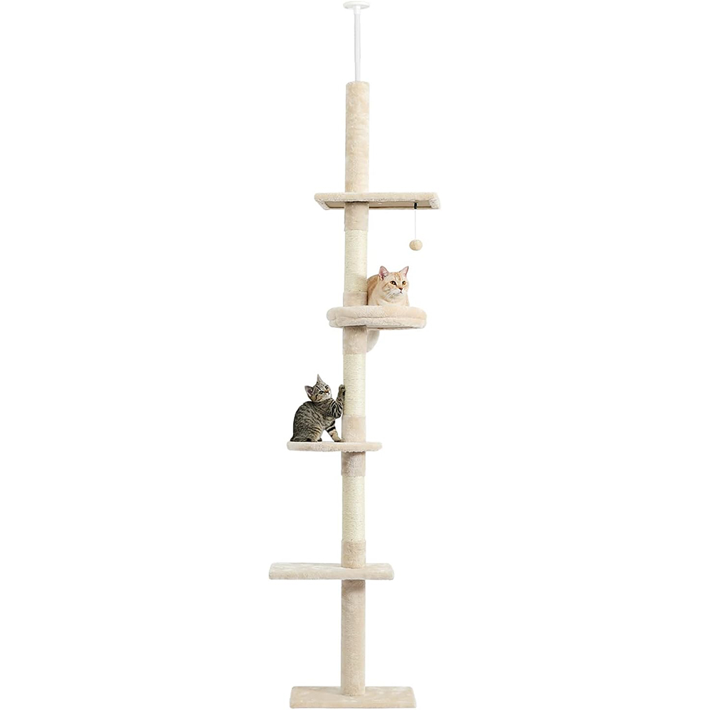 PETEPELA 5-Tier Beige Cat Tree