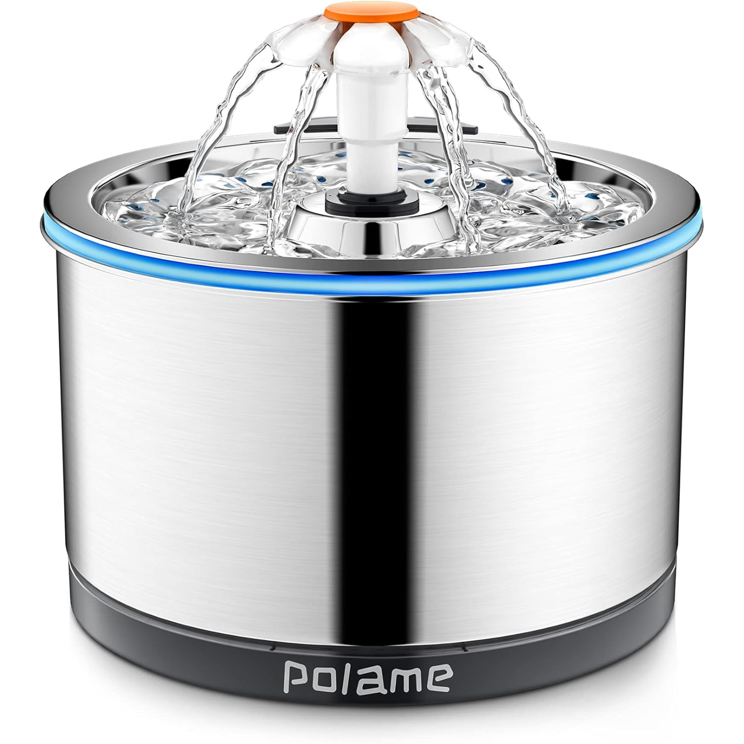 POLAME Cat Water Fountain Stainless Steel