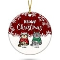 “Meowy Christmas” Personalized Ornament