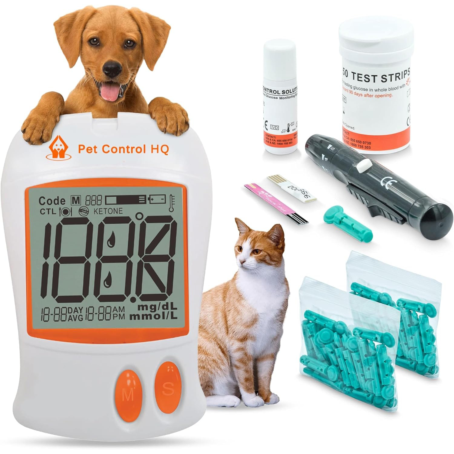Pet Control HQ Blood Sugar Glucose Monitor System