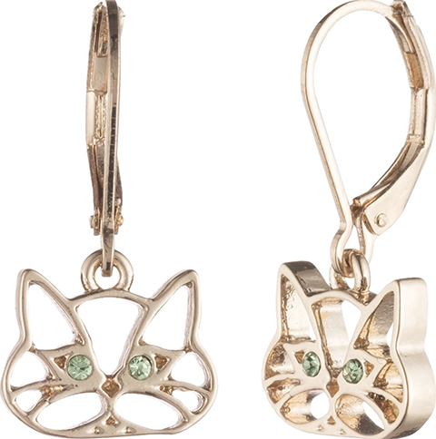 Pet Friends Cutout Cat Drop Earrings