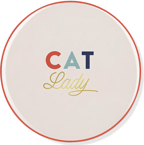 Pet Shop by Fringe Studio Cat Lady Ceramic Coaster