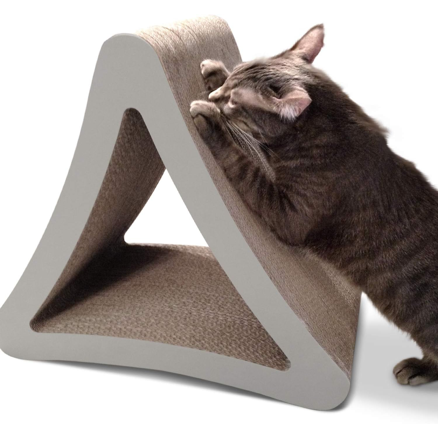 PetFusion 3-Sided Vertical Cat Scratching Post Multiple Angle Cat Scratching Pad Play & Perch Cat Scratching New