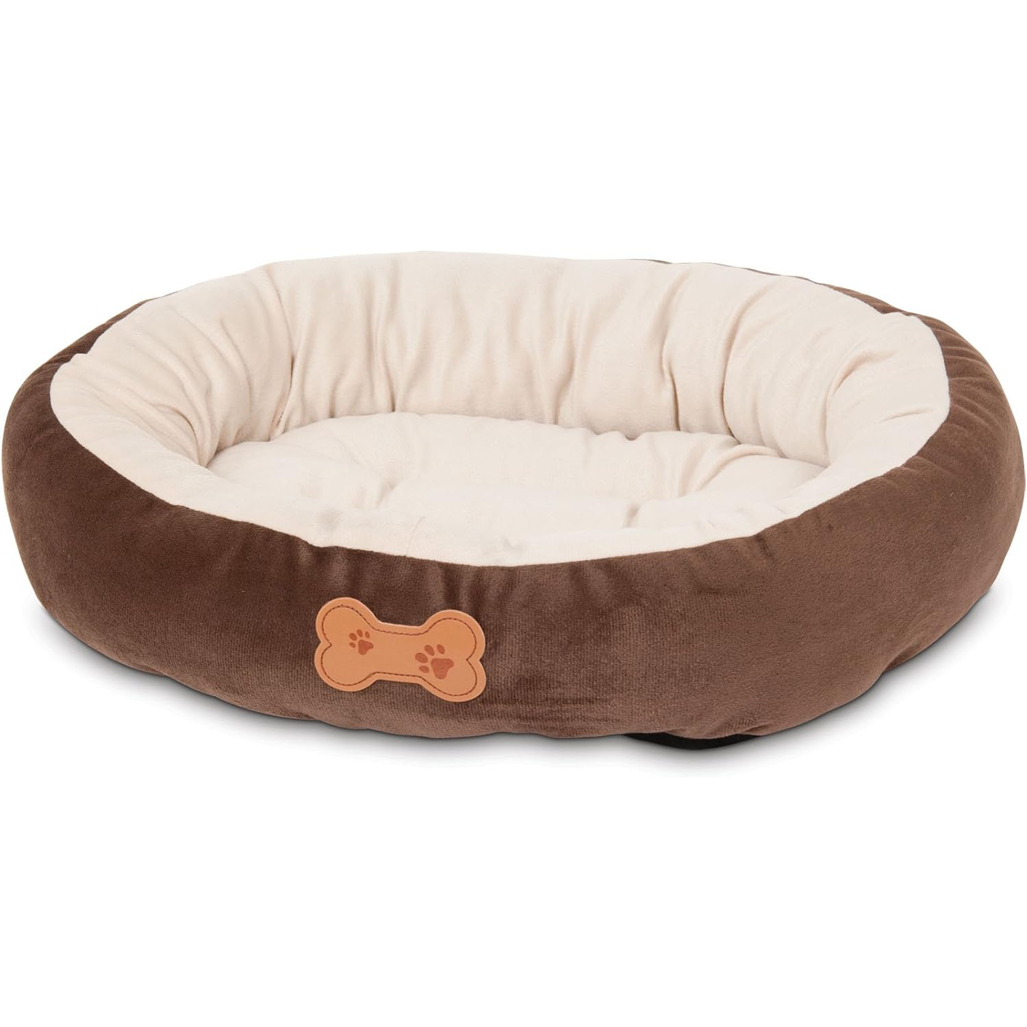 Petmate 290206 Aspen Pet Oval Cuddler Pet Bed, 20_ x 16_, Chocolate Brown new