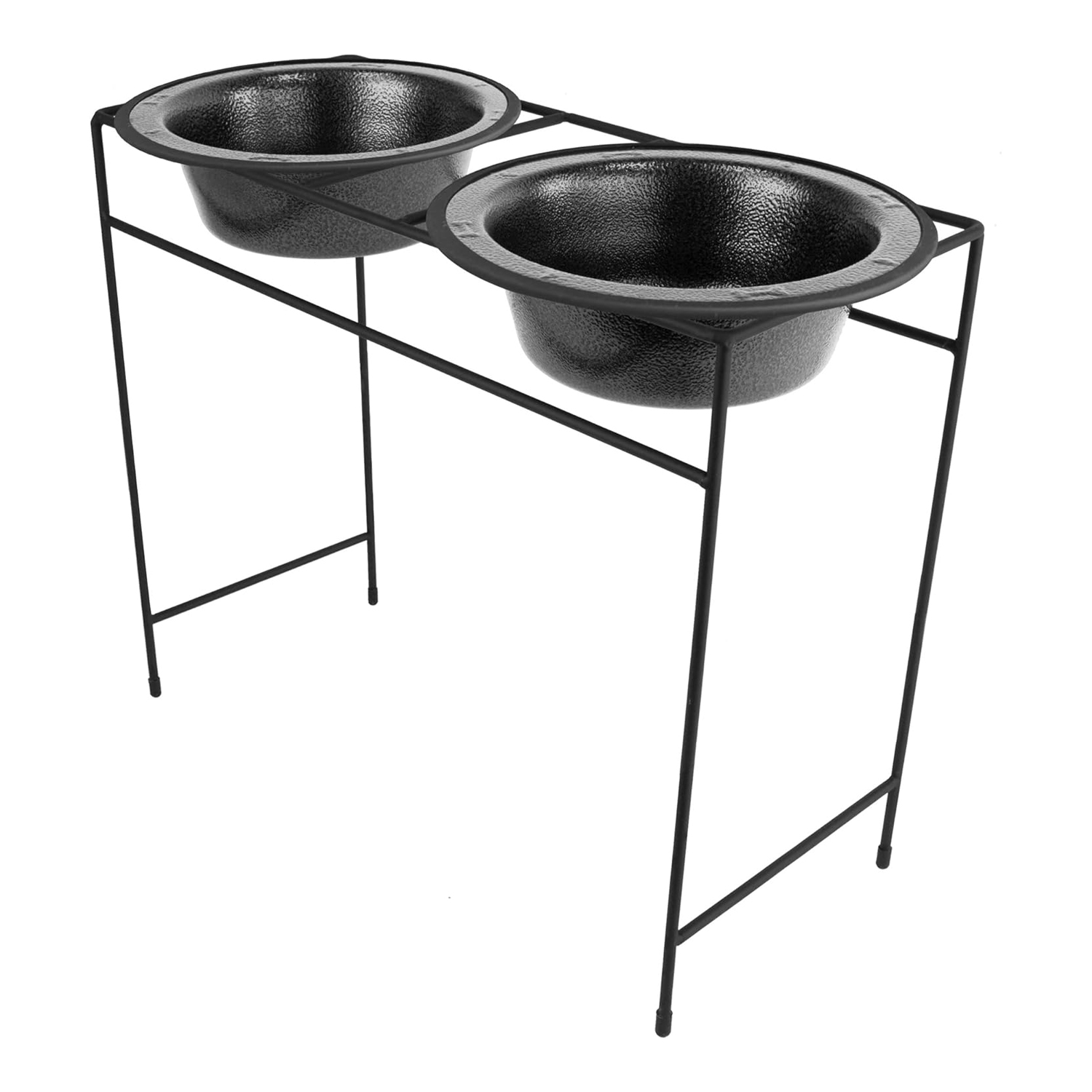 Platinum Pets Modern Double Diner Feeder with Stainless Steel Bowls