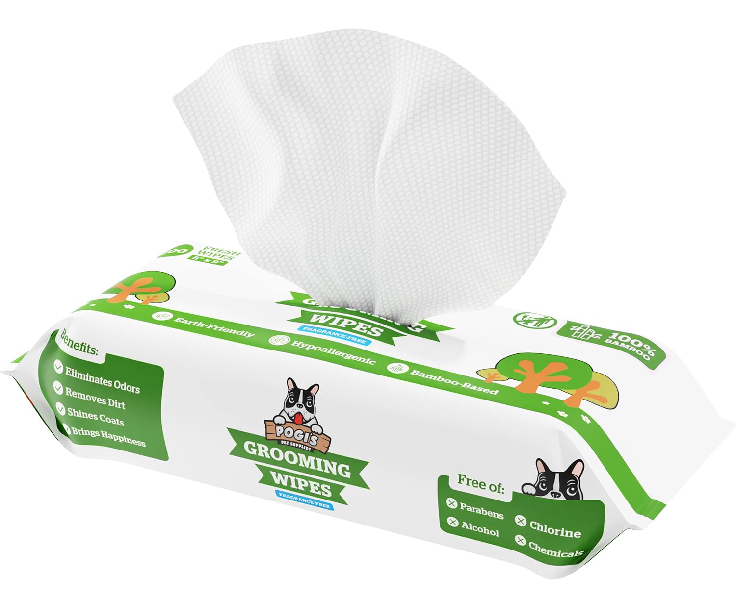 Pogi's Pet Supplies Deodorizing Wipes for Dogs & Cats