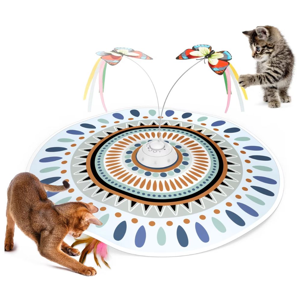Potaroma Butterfly & Feather Automatic Cat Toy