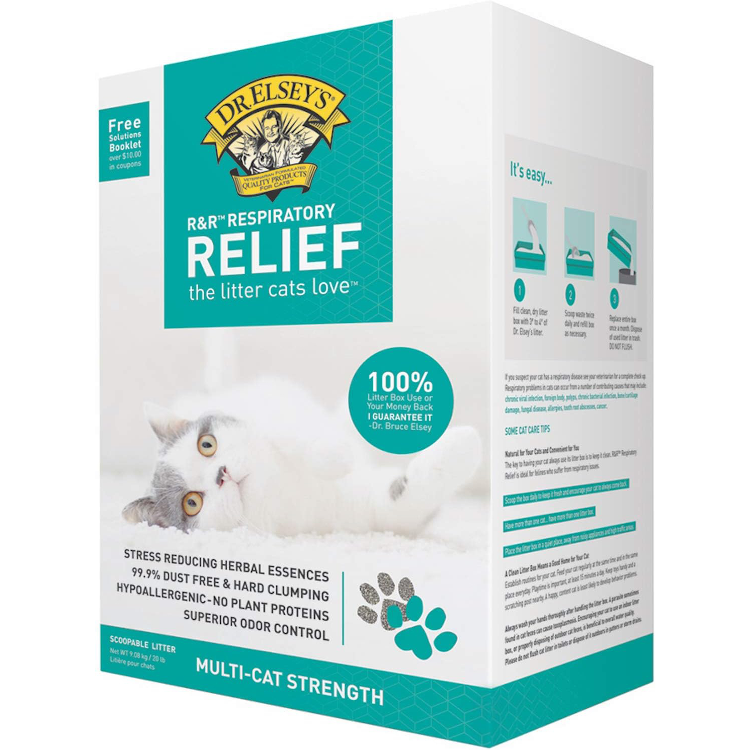 Precious cat Respiratory Releif Clay Premium All Natural cat Litter with Herbal Essences New