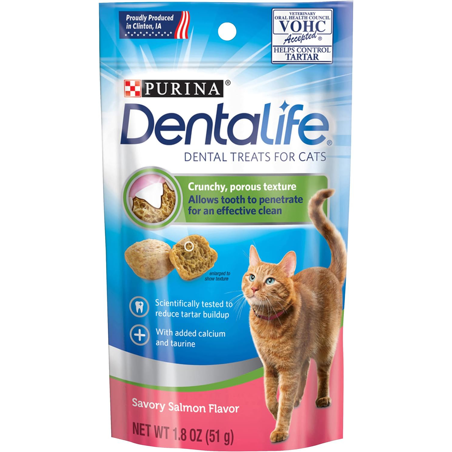 Purina Dentalife Dental Treats For Cats Savory Salmon New