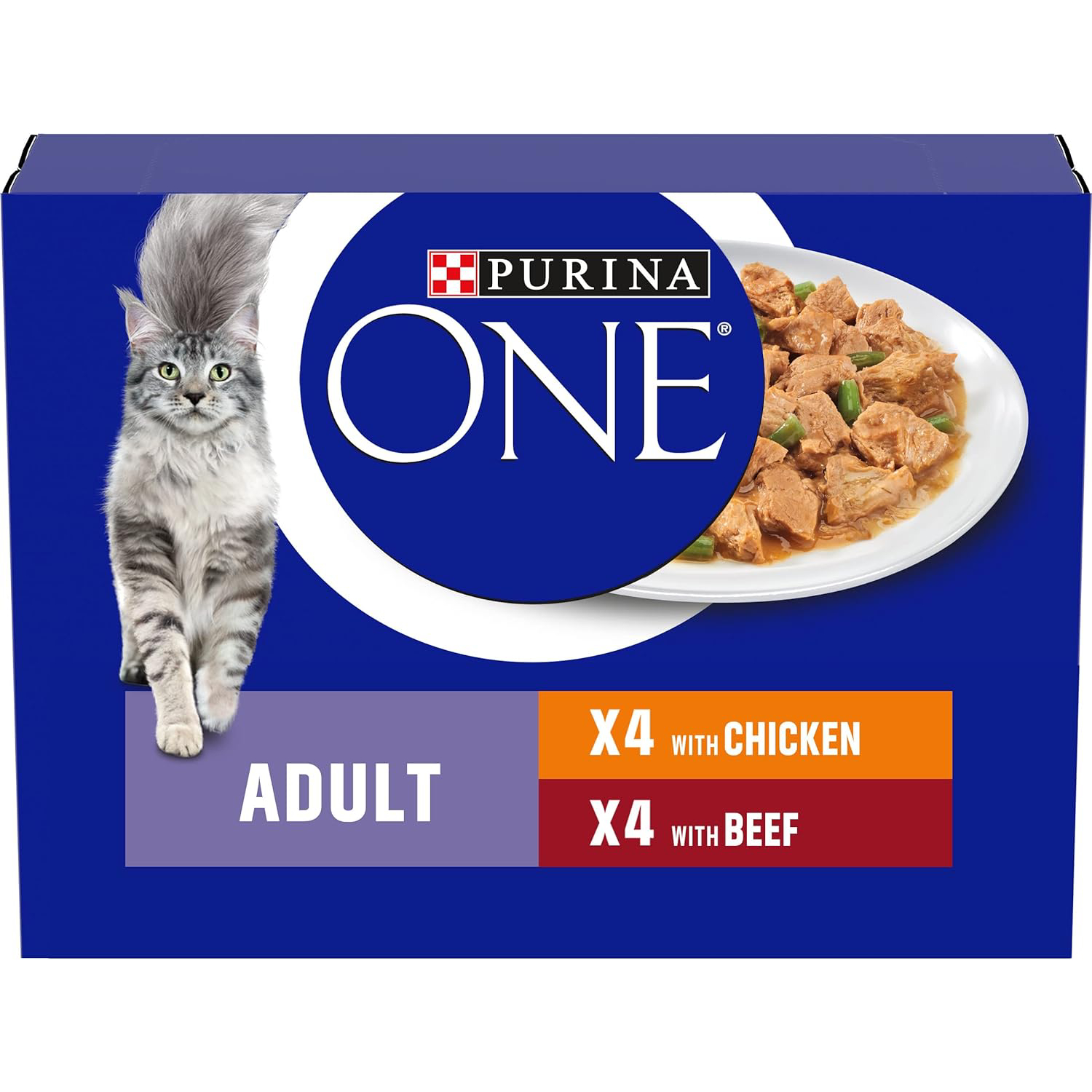 Purina ONE Adult Cat Food Chicken and Beef