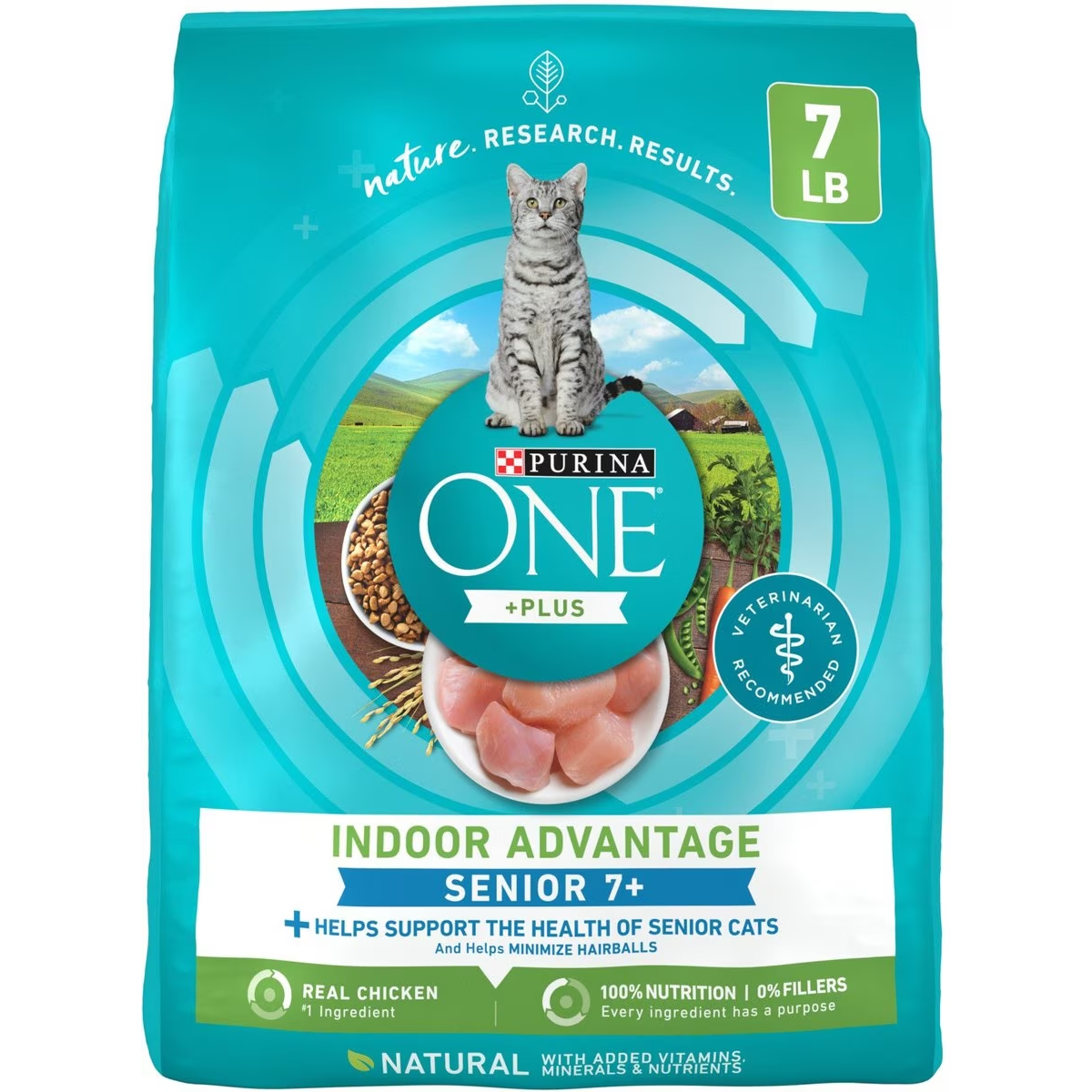 Purina ONE Indoor Advantage Senior 7+ High Protein Natural Dry Cat Food