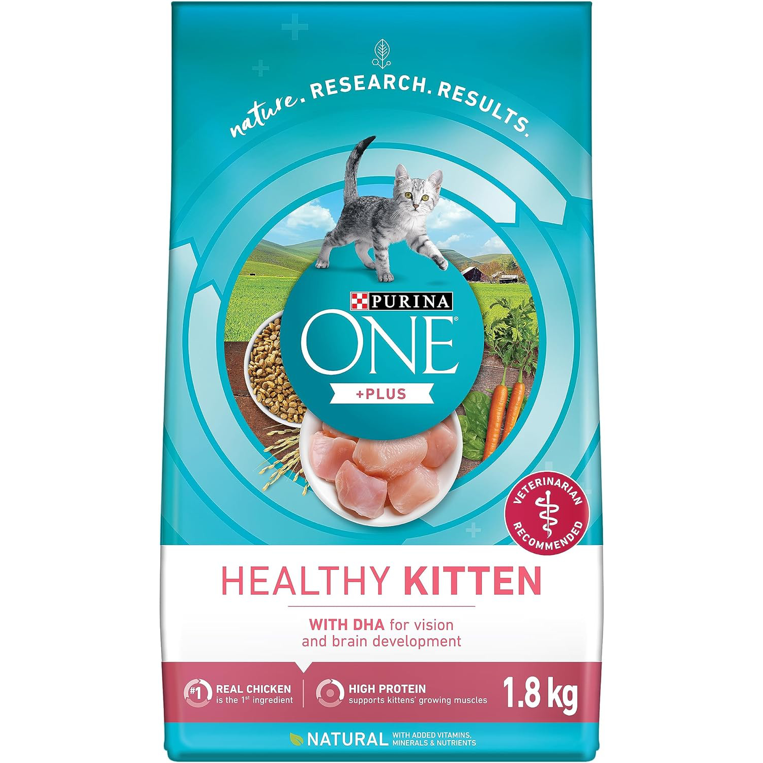 Purina ONE +Plus Dry Kitten Food, Chicken