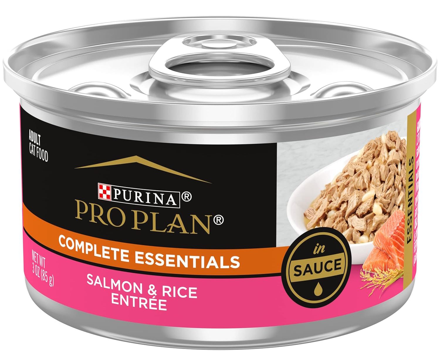 Purina Pro Plan Adult Complete Essentials Salmon & Rice Entrée in Sauce Canned Cat Food