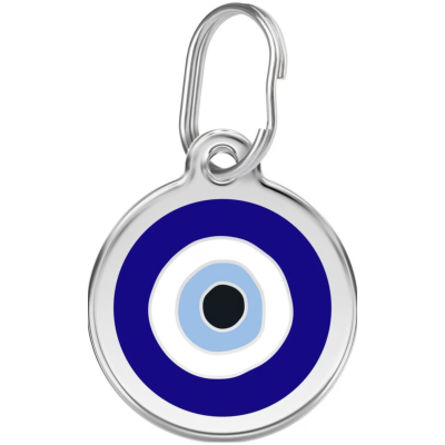 Red Dingo Evil Eye Stainless Steel ID Tag